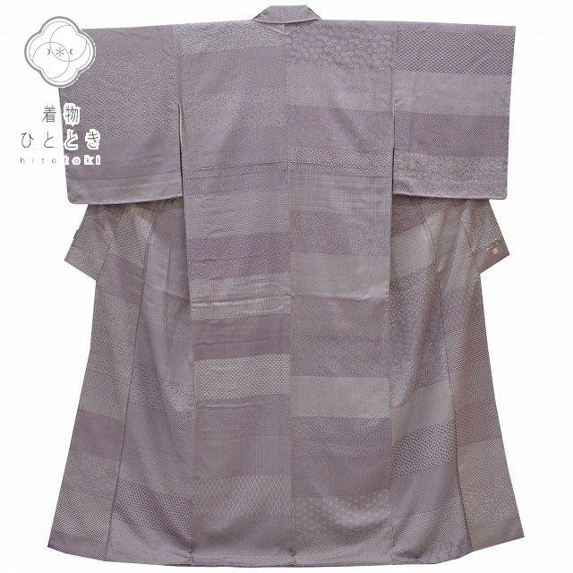 未使用品】単衣 江戸小紋 身幅L寸 （未使用品】訪問着 牛首紬 ボカシ  