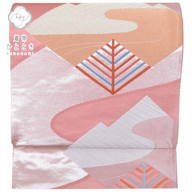 袋帯 中古 リサイクル正絹 仕立て上がり 訪問着 付下げ 着物 ピンク系  