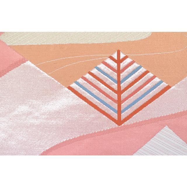 袋帯 中古 リサイクル正絹 仕立て上がり 訪問着 付下げ 着物 ピンク系  