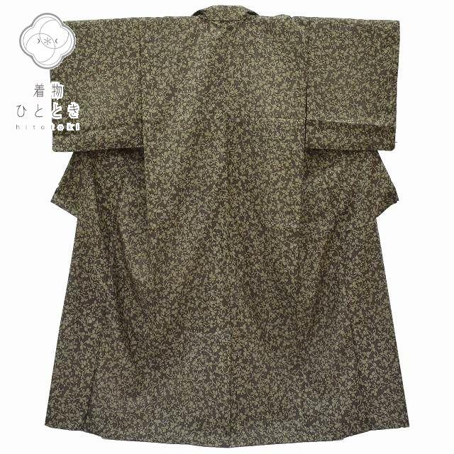 リサイクル着物 紬 中古 たて節 正絹 つむぎ 染師 川村久太郎 落款有