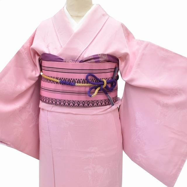 色無地 色無地 名古屋帯 セット リサイクル着物 正絹 仕立て上がり ...