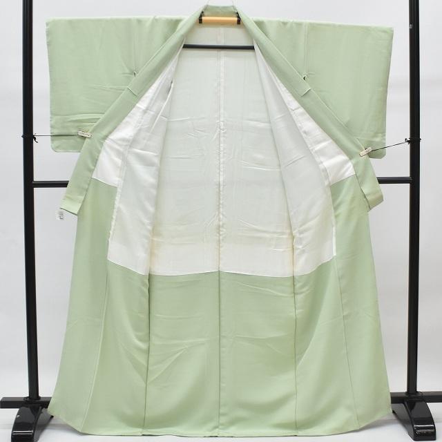 リサイクル着物 色無地 中古 正絹 未使用品 仕立て上がり 紋付 浜