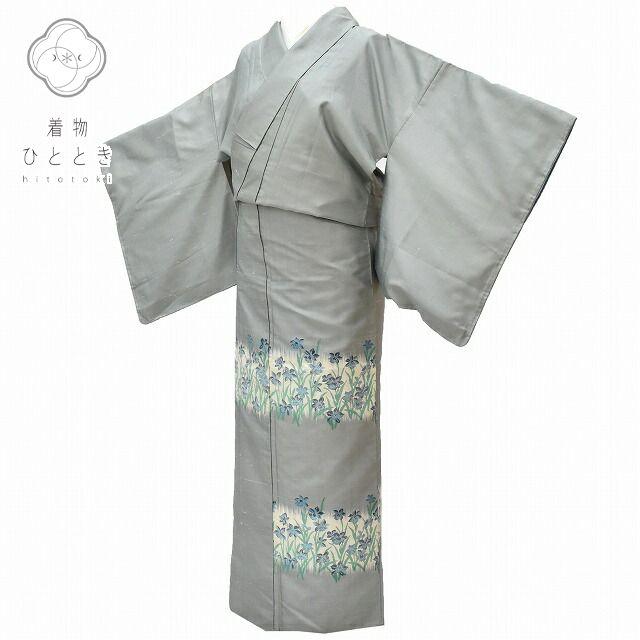 リサイクル着物 白山紬 中古 正絹 仕立て上がり 未使用品 つむぎ 