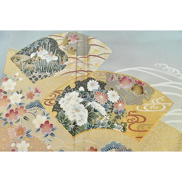 専用C422正絹　袷　色留袖　比翼無し　一つ紋　金銀箔　未使用しつけ付極美品着物 hitotoki_rr2217b