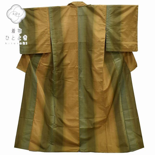 リサイクル着物 白山紬 中古 単衣 正絹 仕立て上がり rr1496b 着物