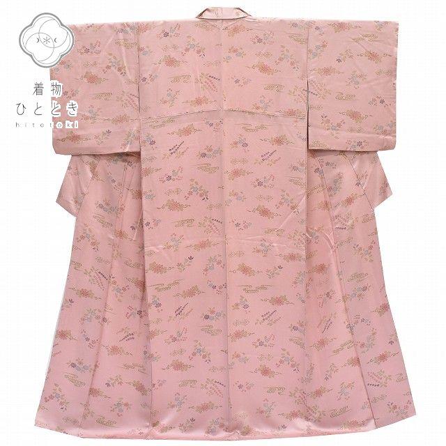 小紋 中古 正絹 仕立て上がり リサイクル着物 お洒落 街着 普段着  