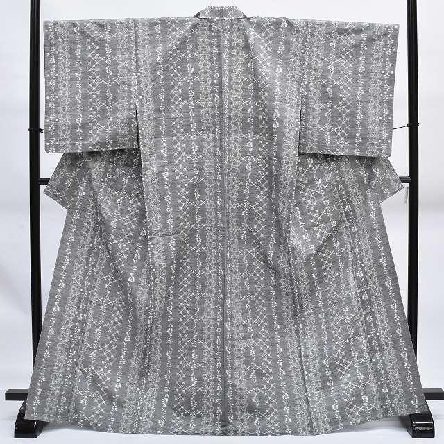 手織紬 紬 京袋帯 セット リサイクル着物 正絹 袷 帯締め付き