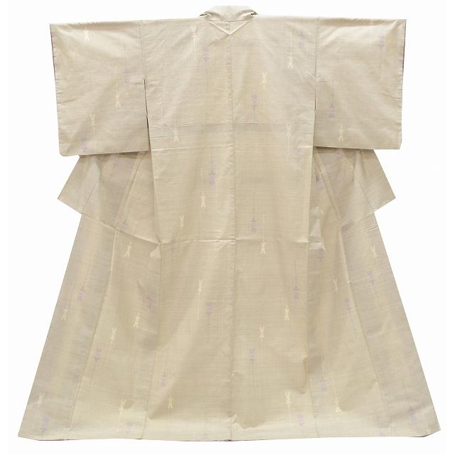 大島紬 白大島紬 正絹 リサイクル着物 仕立て上がり 9マルキ 片ス式 