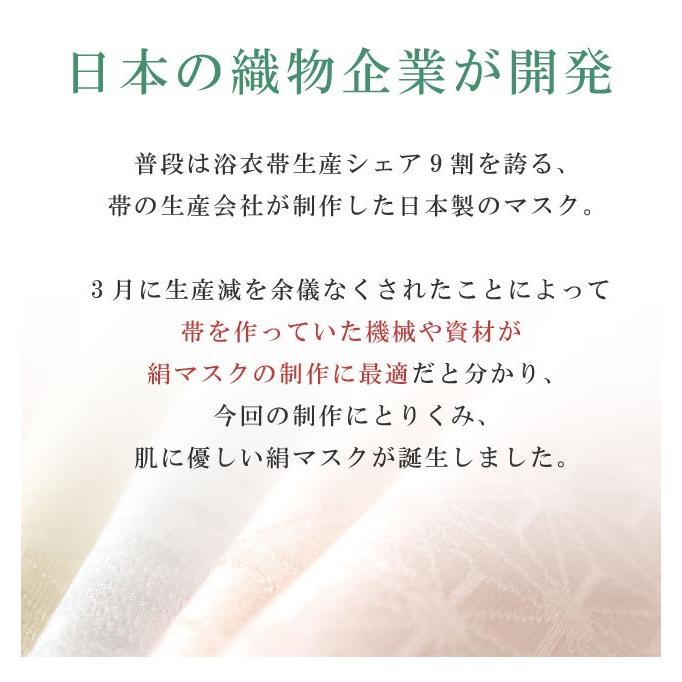 マスク 絹 シルク 絹マスク 洗える 日本製 絹100% 大人用 5重構造 ウイルス対策 花粉 skd0065-kimb04 ◆｜hitotoki｜04