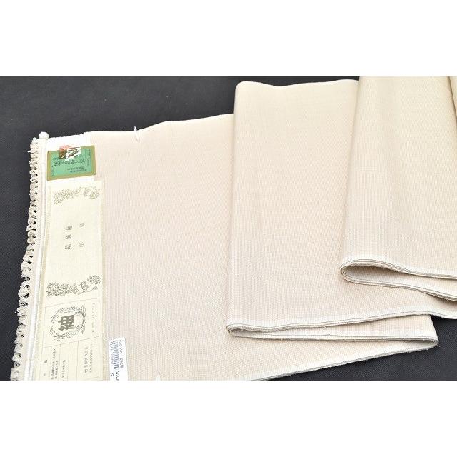 結城紬　裏葉柳色　無地　トールサイズ　袷　奥順　証紙あり　おく玉 hitotoki_spo6335-ouma480