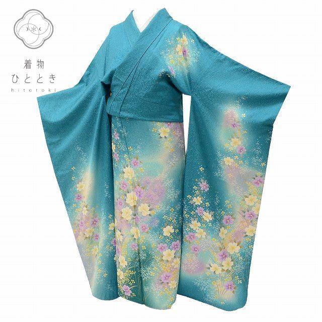 振袖 長襦袢 2点セット ヴィンテージ振袖 リサイクル 正絹 成人式 中古