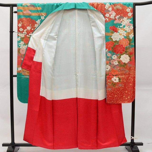 リサイクル着物 振袖 中古 ヴィンテージ振袖 単品 正絹 レトロ 成人式 