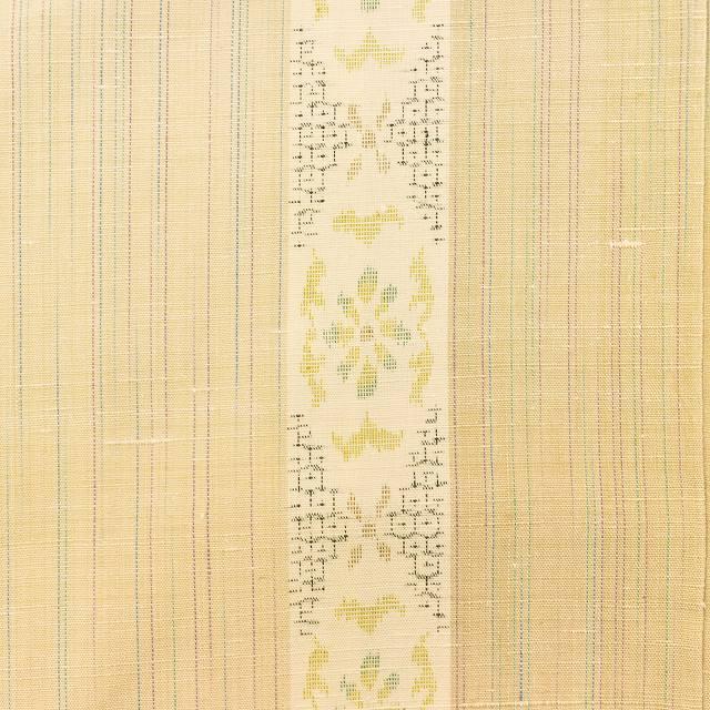 リサイクル着物 紅花紬 中古 正絹 美品 未使用品 仕立て上がり