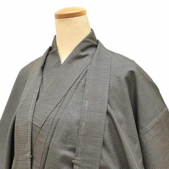 リサイクル着物 アンサンブル 中古 男性 着物 羽織 大島紬 正絹 美品 