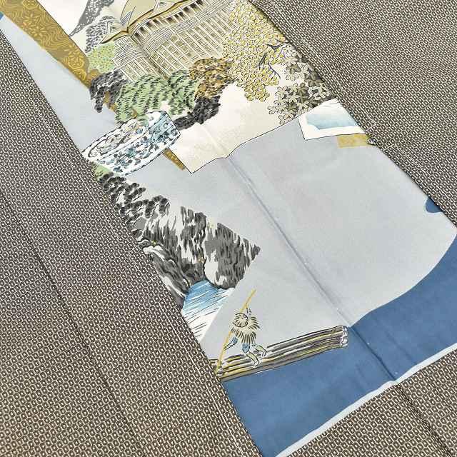 リサイクル着物 アンサンブル 中古 男性 着物 羽織 大島紬 正絹 美品
