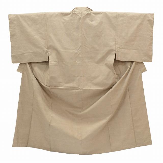 紬 正絹 男性用 仕立て上がり メンズ リサイクル着物 中古着物 裄70.3 