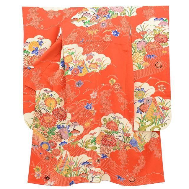 リサイクル着物 振袖 長襦袢 セット 正絹 中古 tt0748b 着物ひととき