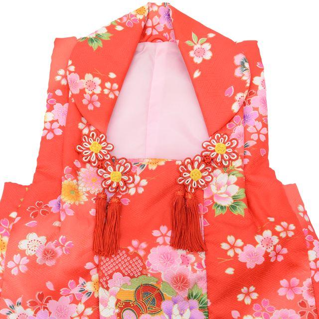 リサイクル着物 七五三 女の子 3歳用 3点セット 着物 被布 長襦袢 化繊