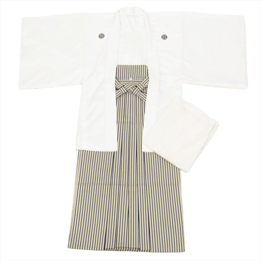 紋付袴 セット 着物 羽織 袴 長襦袢 男性 リサイクル着物 化繊 身丈