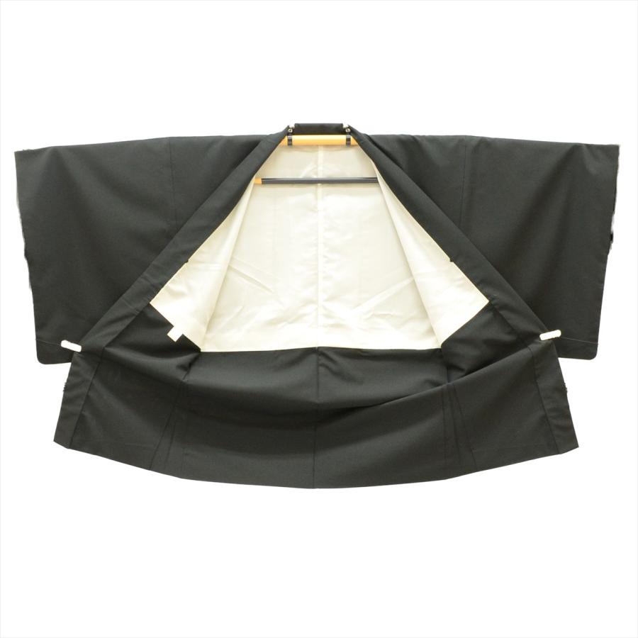 紋付袴 セット 黒紋付 着物 羽織 袴 長襦袢 男性 化繊 身丈138.5cm M