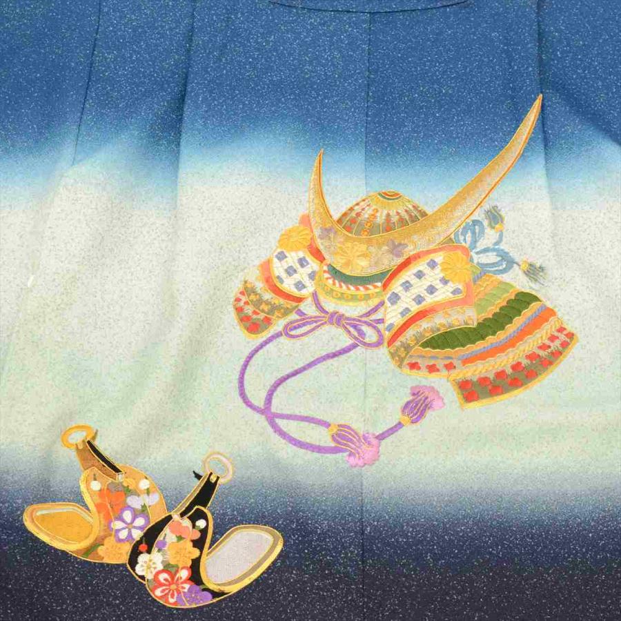 七五三 男の子 5歳 2点セット 化繊 着物 羽織 美品 仕立て上がり 身丈