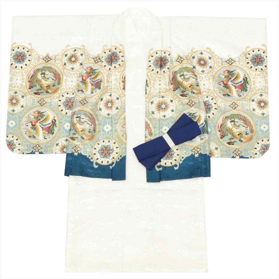 七五三 男の子 5歳 2点セット 化繊 着物 羽織 仕立て上がり リサイクル