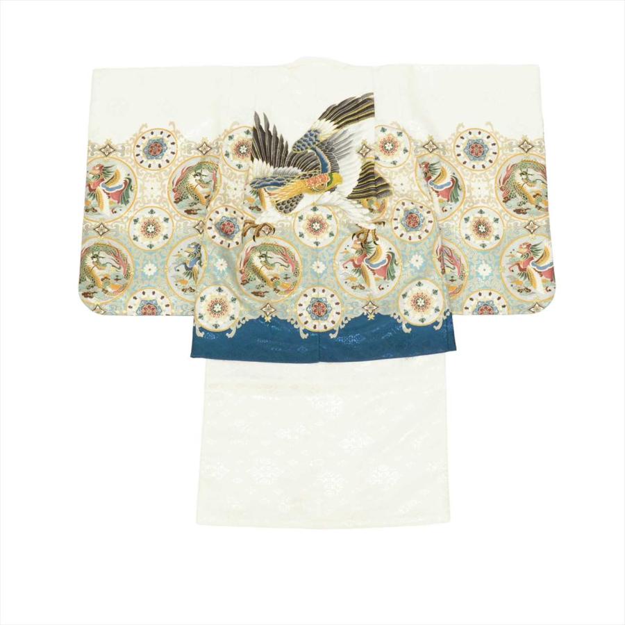 七五三 男の子 5歳 2点セット 化繊 着物 羽織 仕立て上がり リサイクル