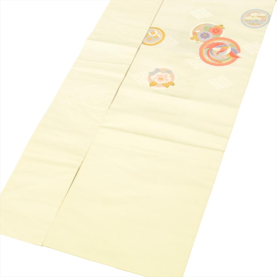 名古屋帯 正絹 九寸 仕立て上がり 白理央敬 丸 花 鳥文様 お太鼓柄  