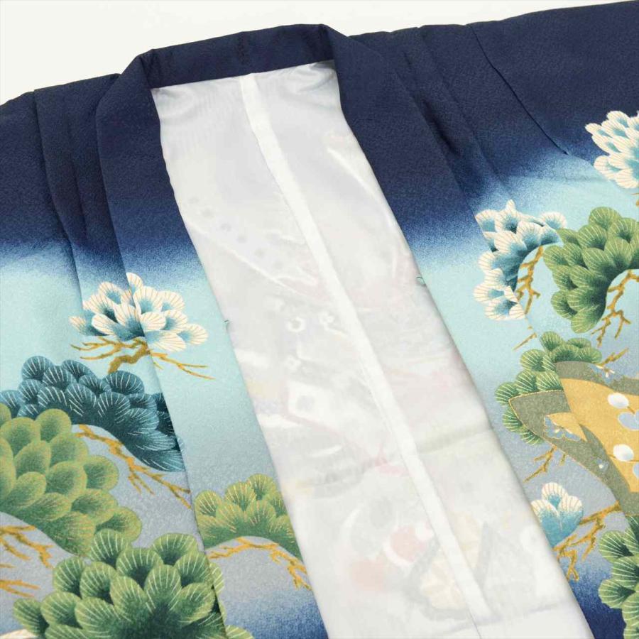 七五三 男の子 5歳 4点セット リサイクル着物 化繊 着物 羽織 袴