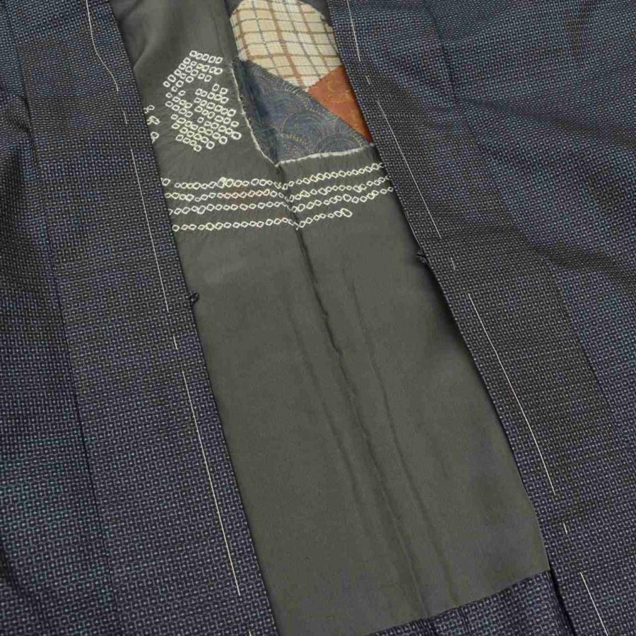 未使用近い　美品　単衣　大島紬　小紋　フルセット4点　身丈159 裄丈68 未使用近い 美品 単衣 大島紬 小紋 フルセット4点 身丈159 裄丈
