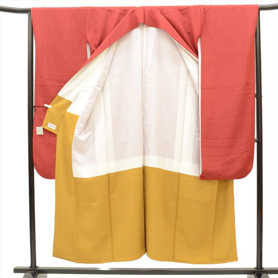 振袖 身丈162cm 裄丈70cm 正絹 名品 【中古】 美品 振袖 身丈162cm 裄丈67cm M 袷 草花 金彩 朱色 正絹 名品 中古
