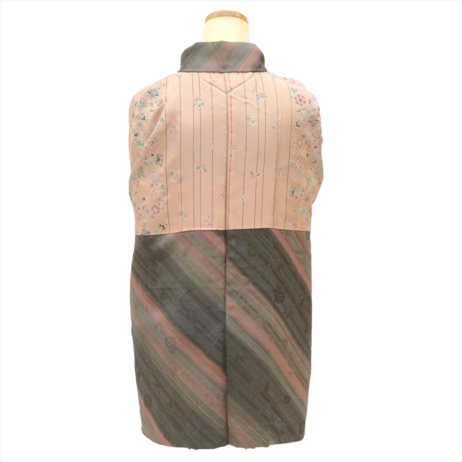 羽織 正絹 身丈79cm 裄63cm グレー色系 花唐草文様 未使用品 美品