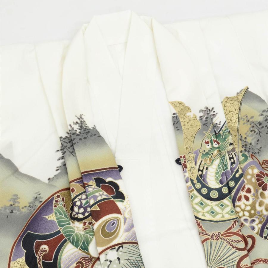 七五三 男の子 5歳 2点セット 化繊 着物 羽織 仕立て上がり 身丈