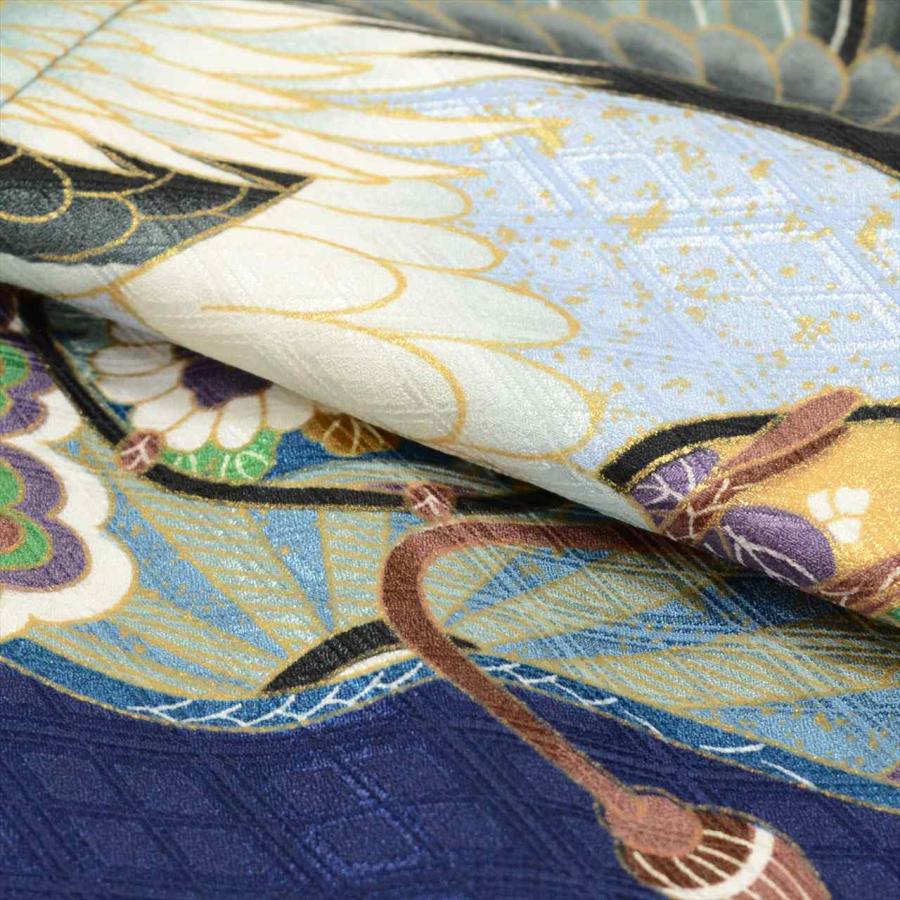 七五三 男の子 5歳 4点セット 化繊 着物 羽織 袴 長襦袢 腰紐付き