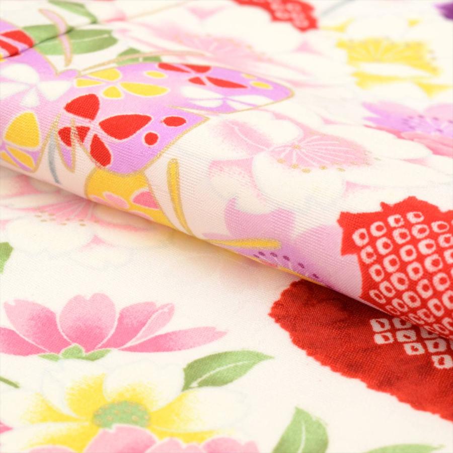 紫と白の花柄着物 身長130cm 重ね襟付き 楽天市場】130センチ