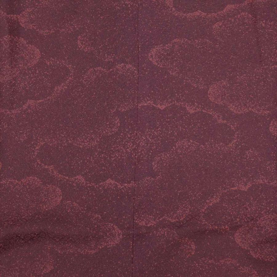 道行コート 正絹 身丈116.5cm 裄65.5cm 紫色 雲文様 未使用品 丹後