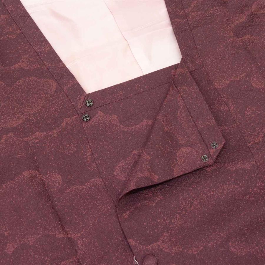 道行コート 正絹 身丈116.5cm 裄65.5cm 紫色 雲文様 未使用品 丹後