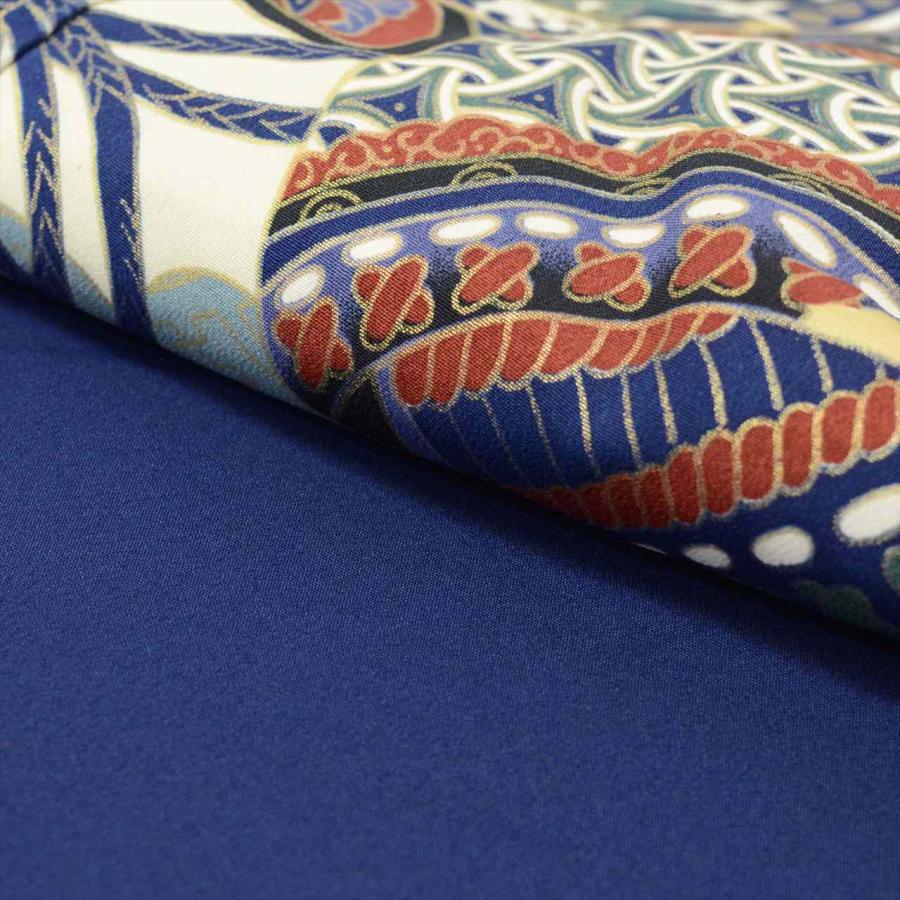 七五三 男の子 5歳 2点セット 化繊 着物 羽織 美品 仕立て上がり 身丈