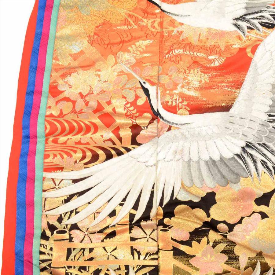 色打掛 正絹 身丈199cm LL 裄65cm 仕立て上がり リサイクル着物