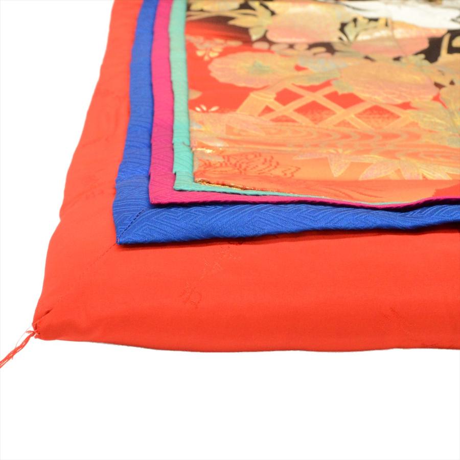 色打掛 正絹 身丈199cm LL 裄65cm 仕立て上がり リサイクル着物