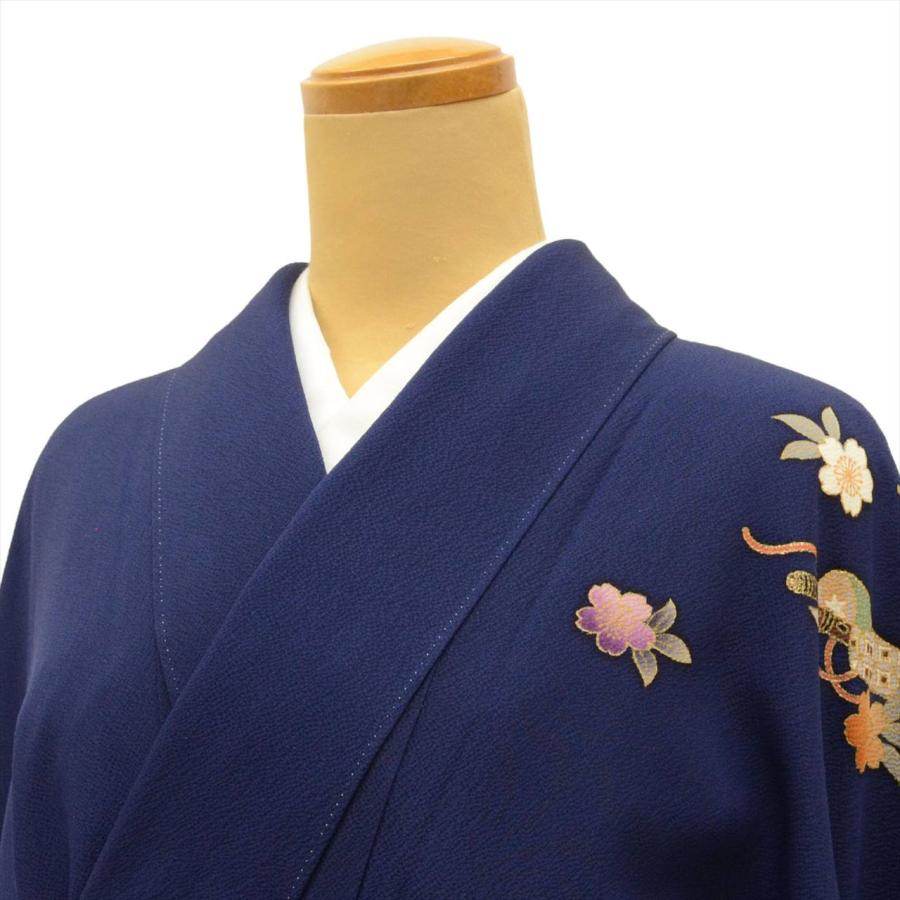 振袖 単品 正絹 身丈168.5cm LL 裄66.5cm 仕立て上がり リサイクル着物