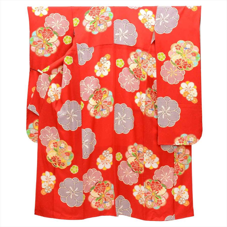 【美品】 振袖 身丈175.5cm 裄丈69.5cm 正絹 逸品 【中古】 振袖 単品 正絹 身丈175.5cm LL 裄70.5cm 仕立て上がり リサイクル着物