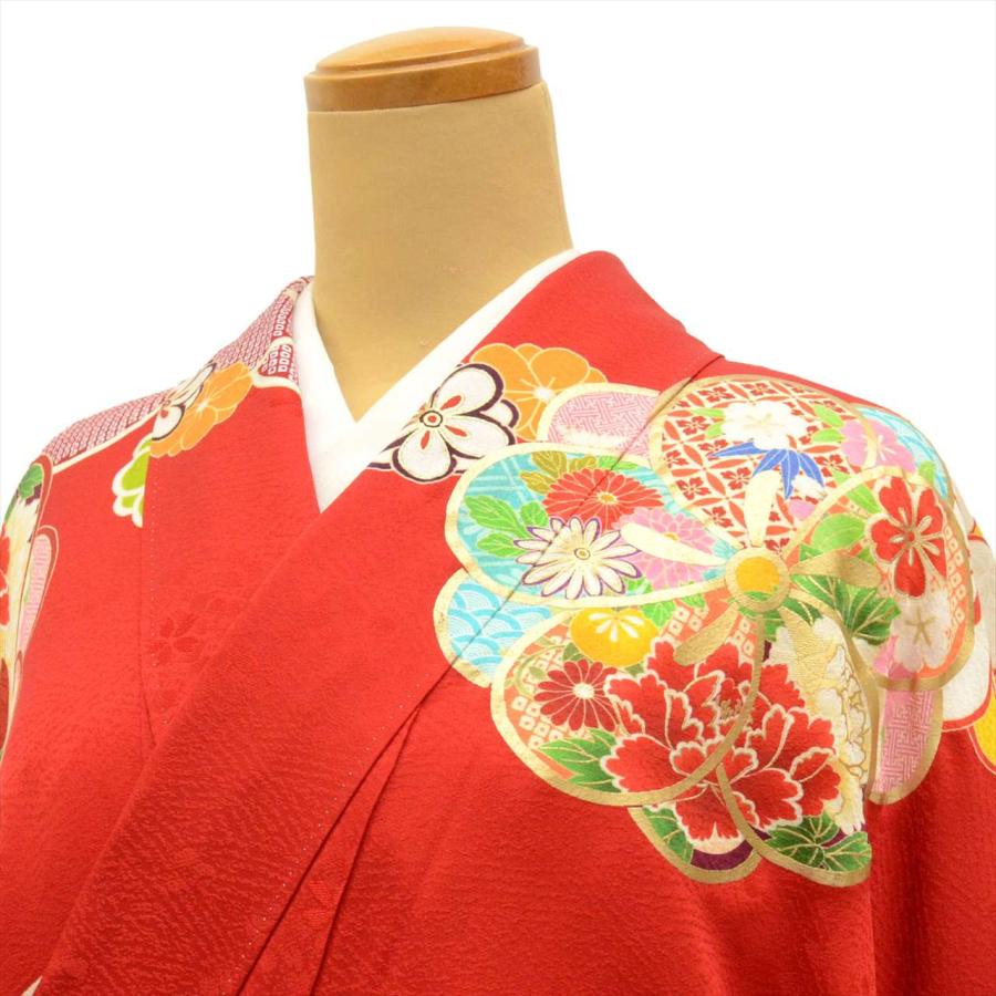 振袖 単品 正絹 身丈175.5cm LL 裄70.5cm 仕立て上がり リサイクル着物