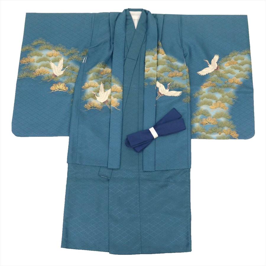 【美品】七五三 5歳 男の子 着物 和服 羽織 和装 NISHIORI 七五三 5歳 男児 着物 羽織袴 ア ンサンブル 豪華14点