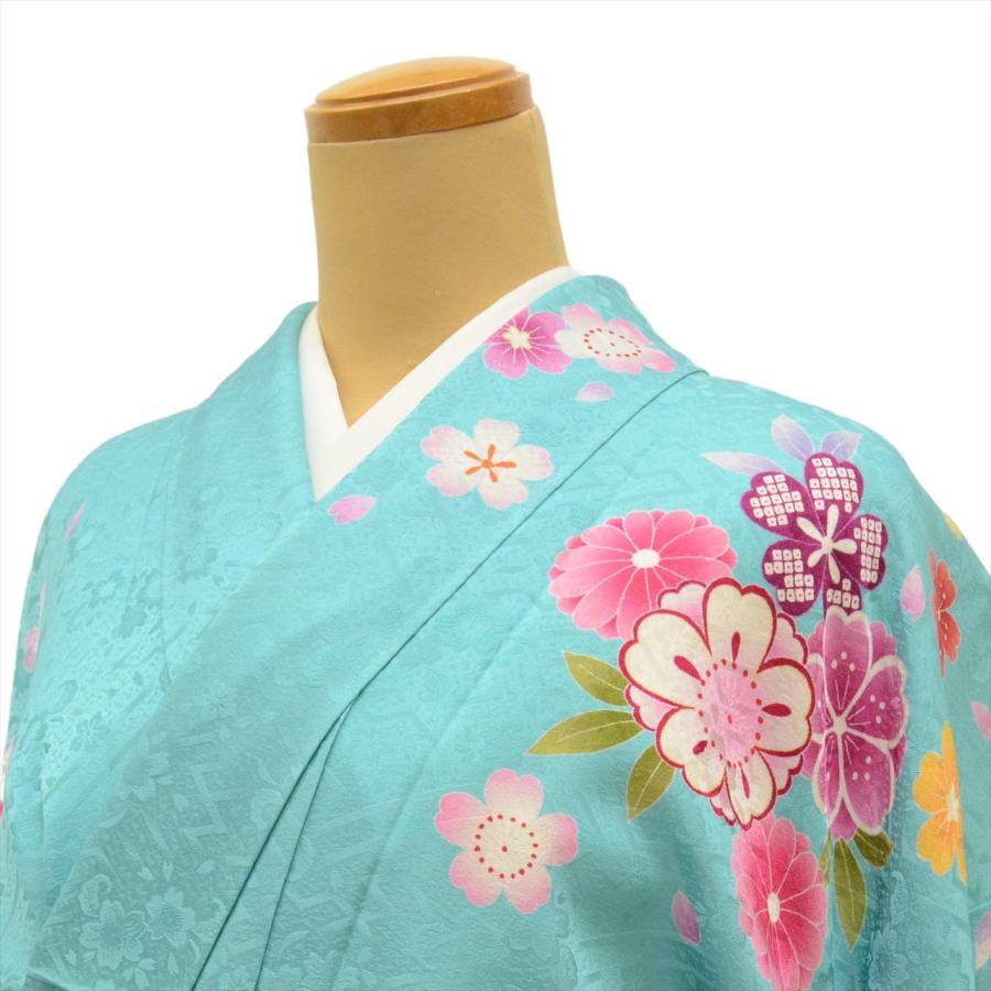 振袖 単品 正絹 身丈170.8cm LL 裄68.7cm 仕立て上がり リサイクル着物