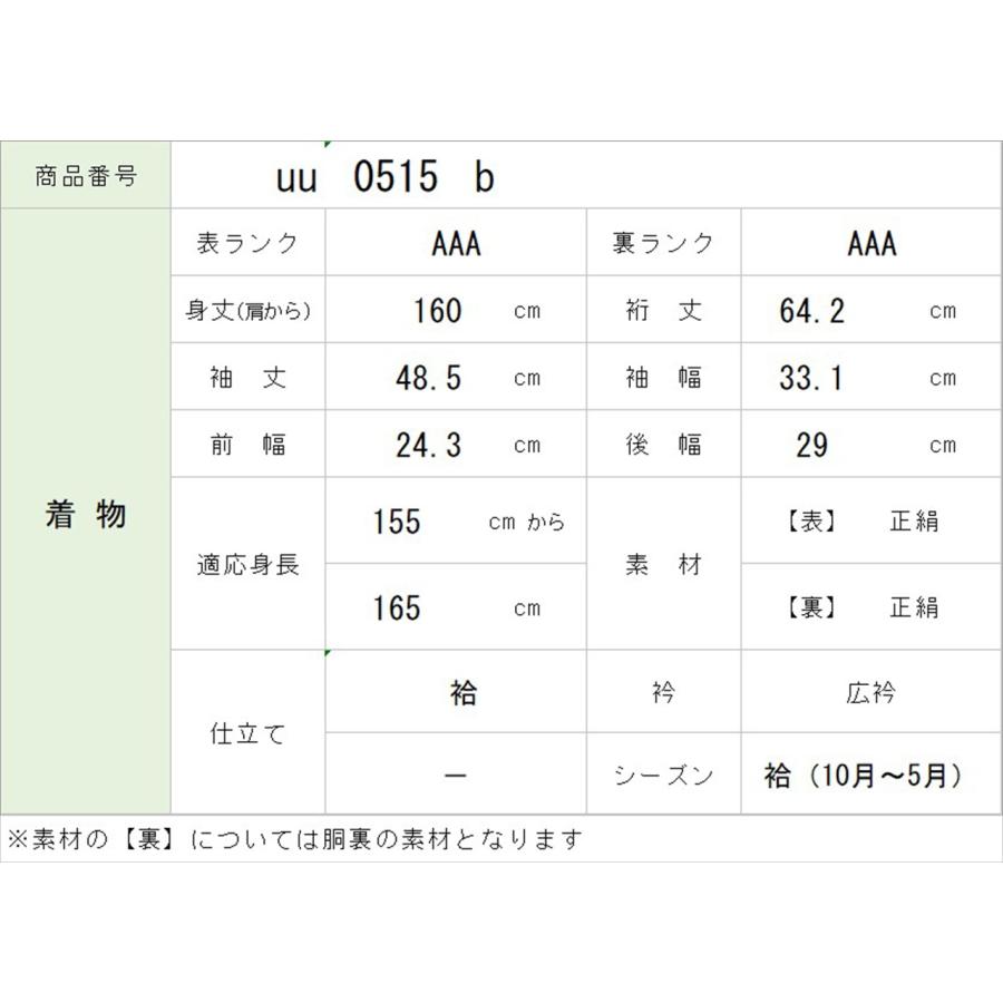 小紋 正絹 袷 身丈160cm M 裄64.2cm 仕立て上がり 美品 緑色系