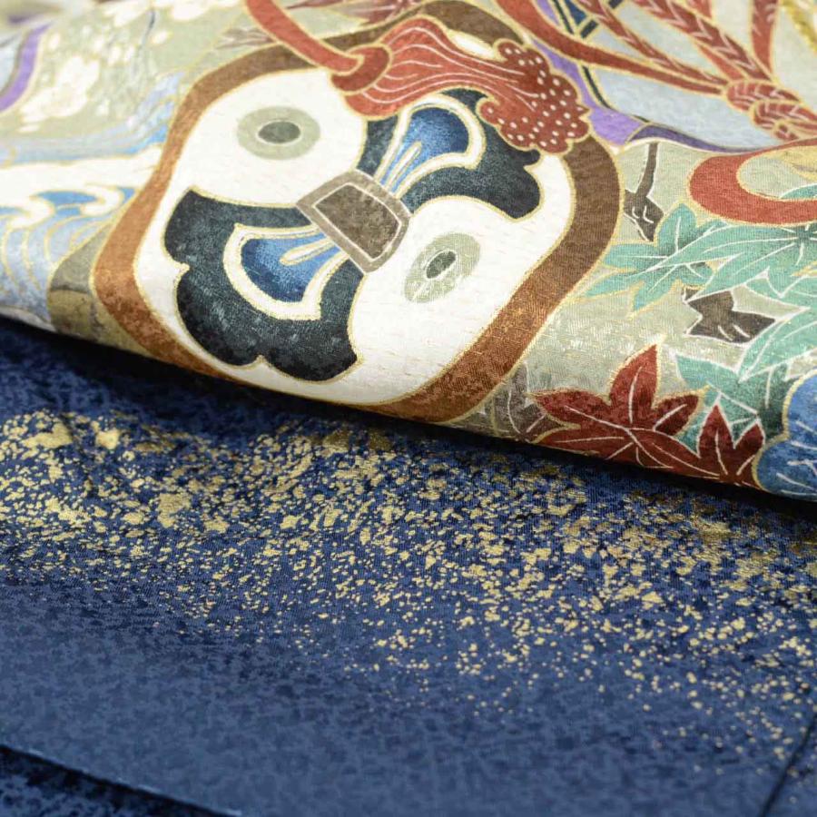 リサイクル着物 七五三 男の子 5歳 2点セット 化繊 着物 羽織 美