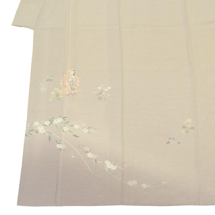 付下げ リサイクル着物 正絹 S ちょっとふくよかL 良品 身丈154 裄丈63
