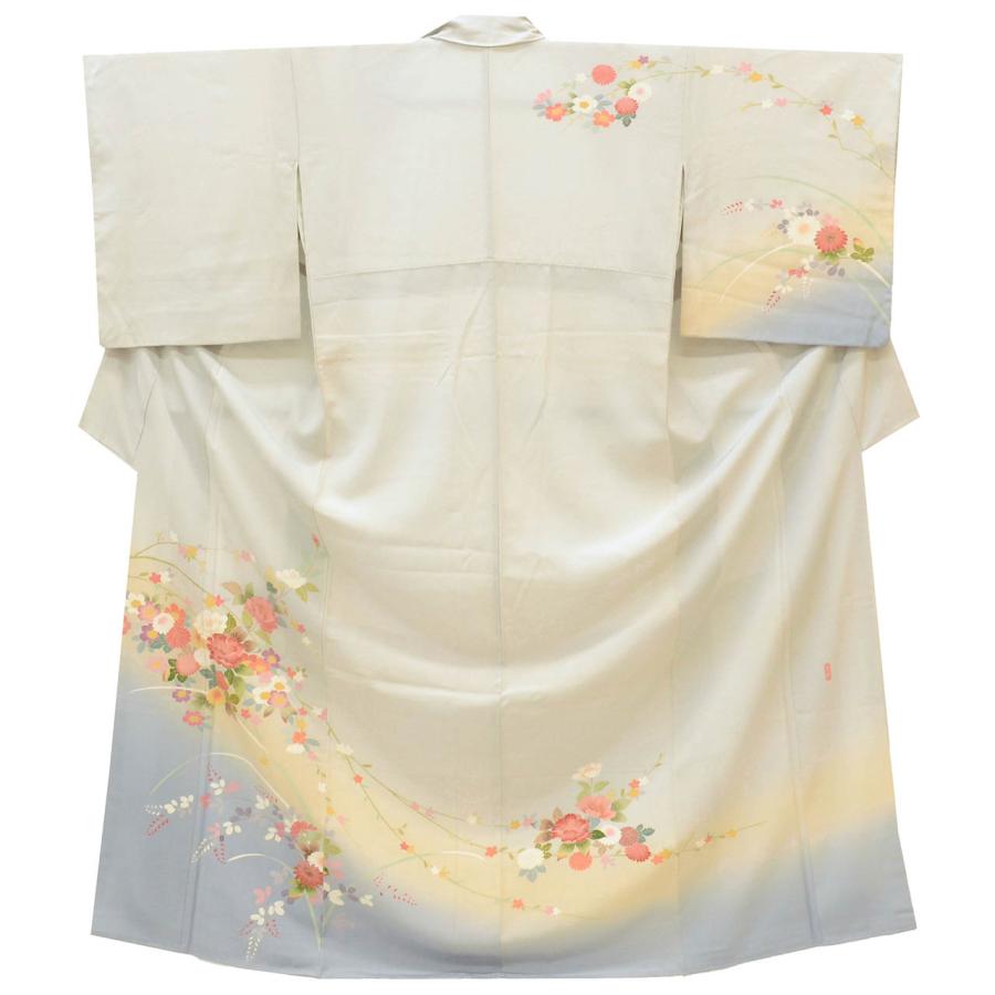 訪問着 リサイクル着物 正絹 L ちょっとふくよかL 特品 身丈163.5 裄丈