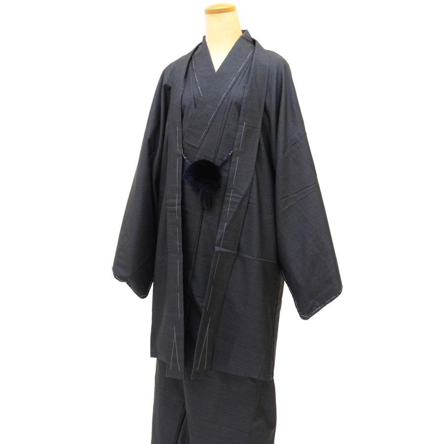 羽織 リサイクル着物 セット アンサンブル 男性 大島紬 正絹 未使用品